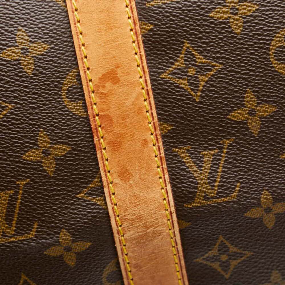 LOUIS VUITTON Authentic Brown Monogram Leather Keepall 50 Boston Bag - Picture 9 of 16